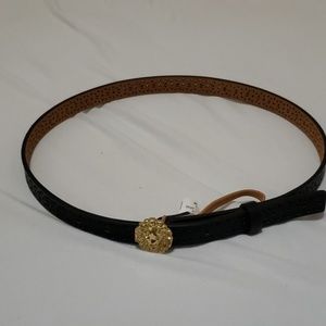 black midi belt from anne klein